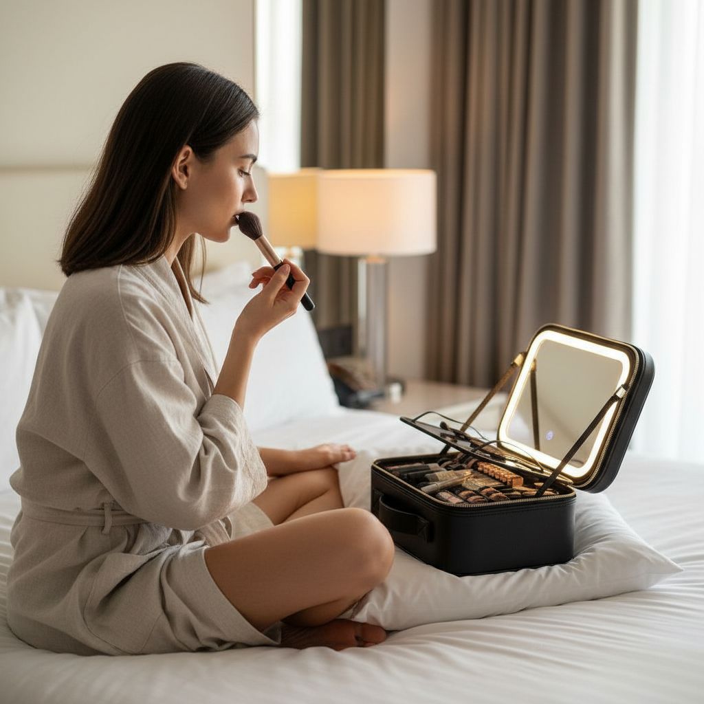 Vylorah™ Premium Travel Makeup Case (With Detachable LED Mirror)