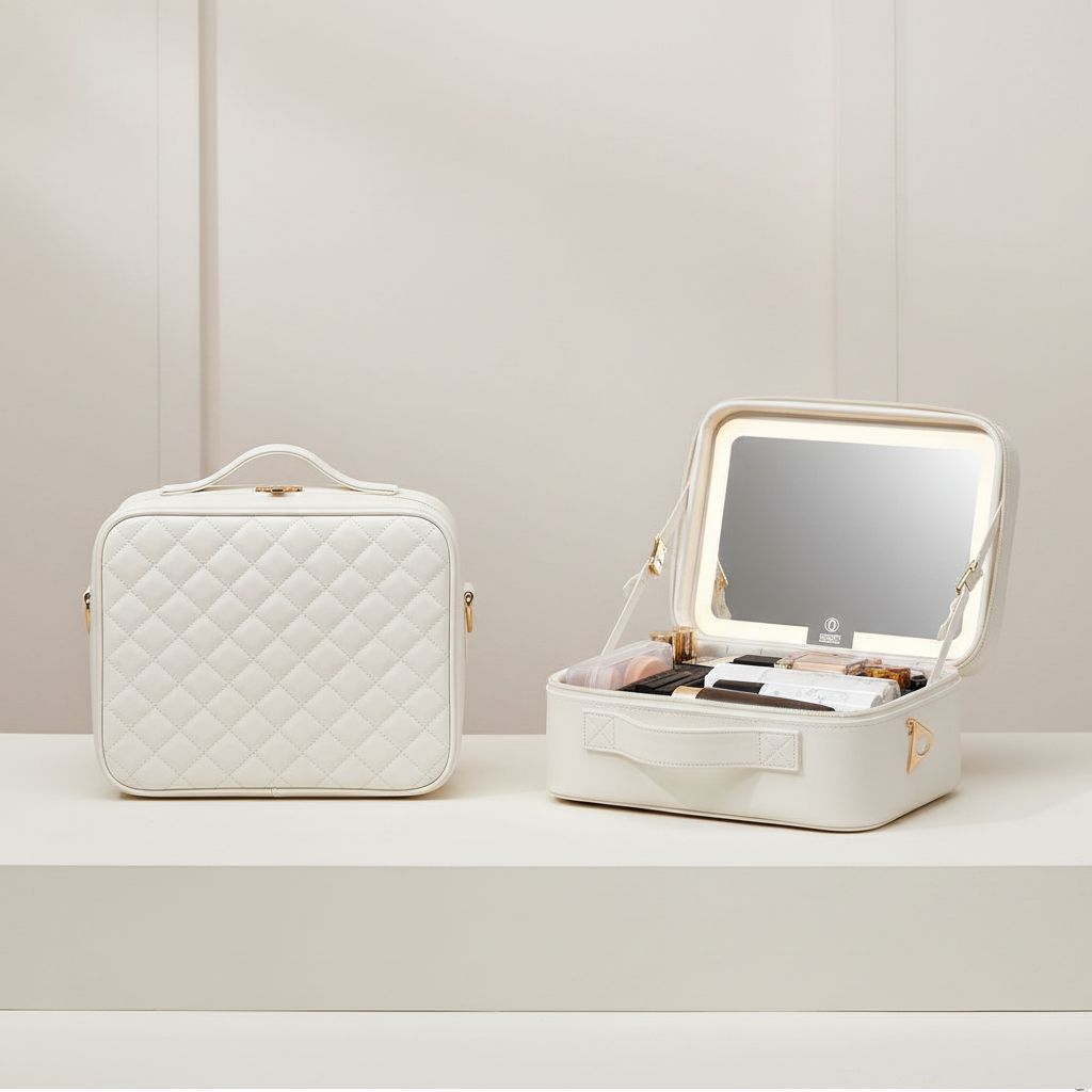 Vylorah™ Premium Travel Makeup Case (With Detachable LED Mirror)