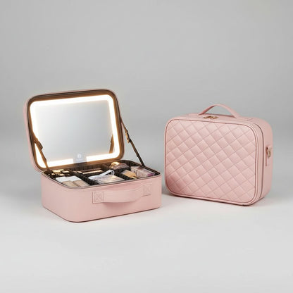 Vylorah™ Premium Travel Makeup Case (With Detachable LED Mirror)