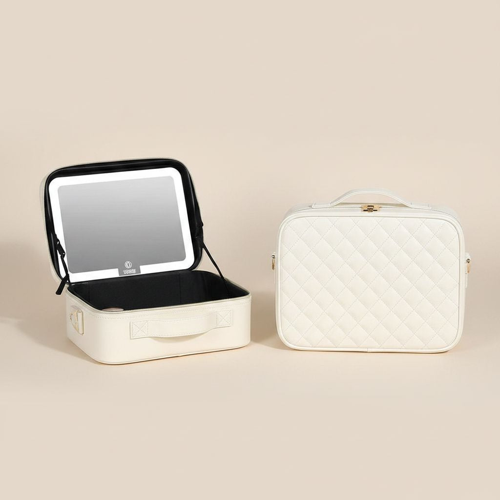 Vylorah™ Premium Travel Makeup Case (With Detachable LED Mirror)